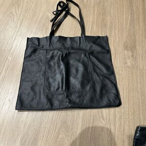 Eileen Fisher Black Leather Shoulder Bag